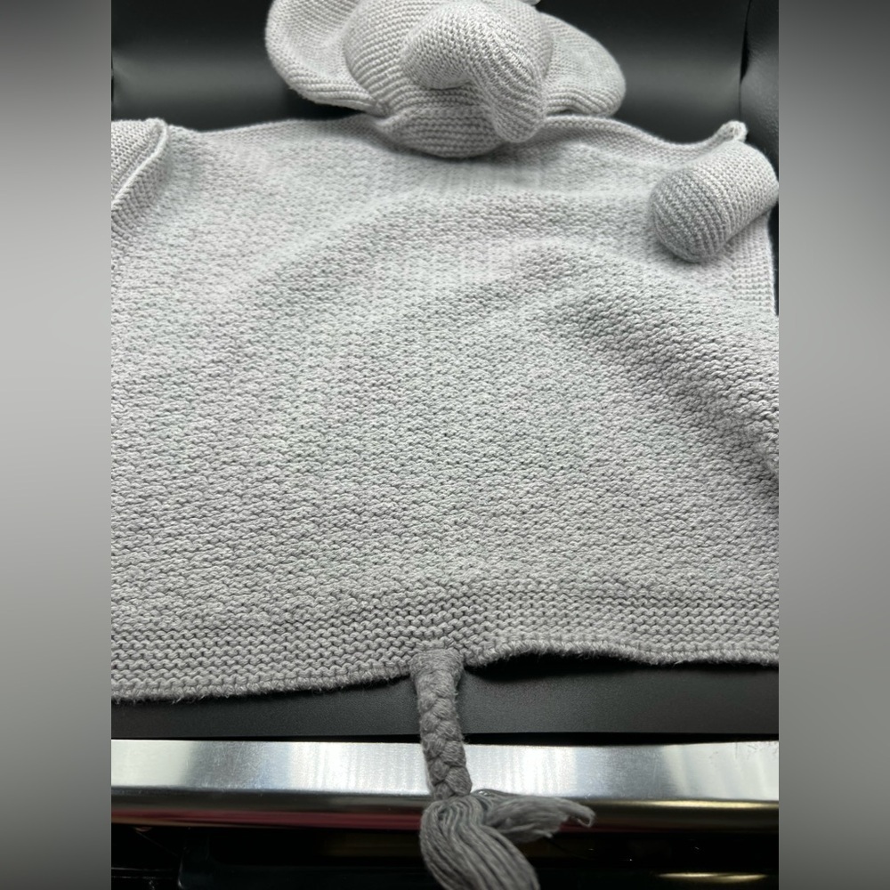 Mud Pie  Mudpie Knitted Gray Elephant Lovey Security Blanket - Picture 9 of 15